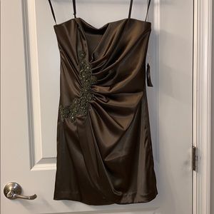 Strapless Olive Green Cocktail Dress BNWT